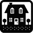 A black and white image of a house